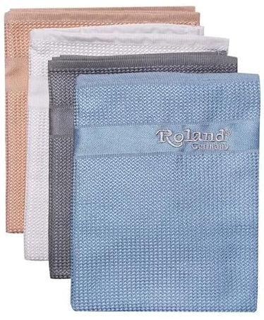 Roland Germany Mikrofaser Putztücher Allzwecktücher Reinigungstücher Trockentuch 4 er Set Premium Tücher