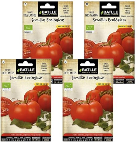 Semillas de tomate ecológico tres cantos Semillas Batlle PACK (4)