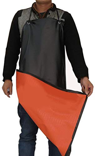 Heavy Duty Waterproof Stain Resistant Extra Long Apron for Men, Dishwasher Apron Waterproof for Restaurant, Adjustable Resistant Industrial Work Apron for Gardening, Work