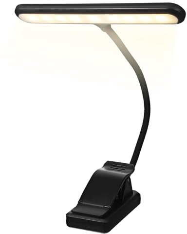 ibasenice Klavierlampe Mit Usb-anschluss Wiederaufladbare Led-leselampe Zum Aufstecken Notenpultleuchte Mit Akkustandsanzeige Für Bücher Und Klavier