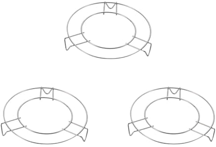 JIHUOO 3 Pcs 5 Inch Stainless Steel Trivet Steaming Rack Stand Small Round Steamer Rack for Pot Kitchen Cooking Stremer Stand Pressure Cooker Steaming Rack