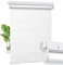 Moonice Cordless Roller Blinds No Drill No Tools Roller Blinds Blackout Shades with Heat Insulation Easy to Install Waterproof Window Shades for Home Ofiice Bathroom (White, Custom Size)