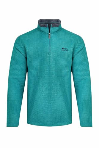 Weird Fish Newark Eco 1/4 Zip Grid Fleece Viridis Size XL