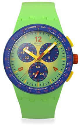 Swatch Flowing Freshly Armbanduhr, grün, Modern