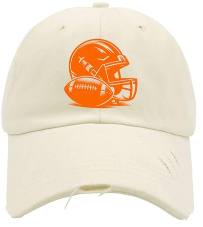Football Helmet Rugbys American Football Game Hat for Womens Washed Distressed Baseball Caps Fashion Washed Ball Caps Adjustable