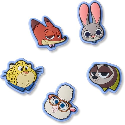 Crocs Unisex Jibbitz Charms, Zootopia 5 Pack