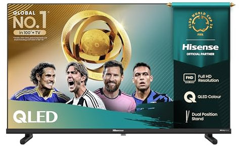 Hisense TV 40 QLED Full HD 2025 40E53QT, Smart TV VIDAA U8, HDR10, Game Mode, Dolby Atmos, Works with Alexa, Tuner DVB-T2/S2 HEVC 10, lativù, 40'', 2025 QLED