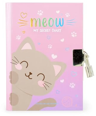 Legami - Diario segreto con Lucchetto, 328 Pagine, con Segnapagina, in Carta certificata,11x15,5 cm, Tema Kitty