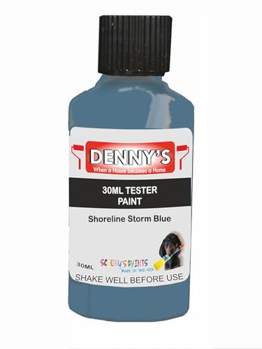 Premium Interior Wall & Ceiling Emulsion Paint – Shoreline Storm Blue – Rich Matt Finish, Durable & Washable, Low Odour, Ideal for Living Rooms, Bedrooms & Hallways (30ML Tester Bottle)