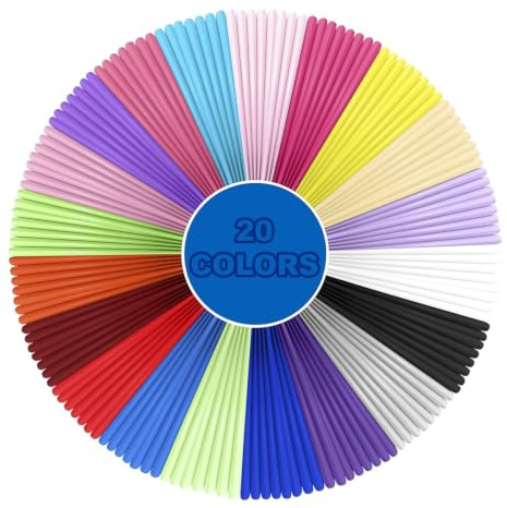 20 Colors 1.75mm PCL Low Temp 3D Pen Filament Refills for 3Doodler Start