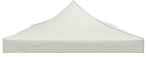 HOMELEN Party Tent Roof Replacement 3x6m Cream Waterproof UV Resistant Oxford Fabric PVC Coating for Outdoor Garden Party Wedding Events Camping Supplies Marquee Cover