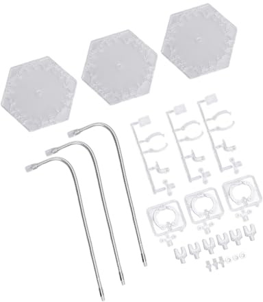 EIMSOAH Dockfigurstativ Rostfritt Stål Action Model Stödbas för 6-tums Figurer, Slitstark Hållare Set med 3 för BB-dockor, Långvarig Displaystativ (Transparent)