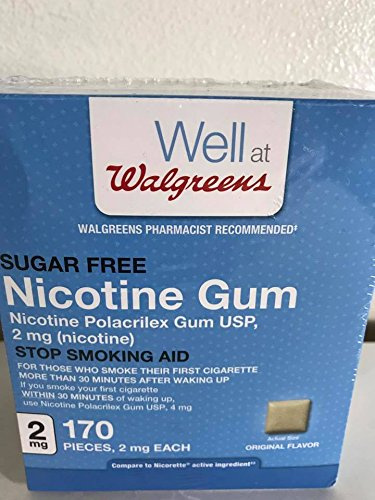 Walgreens Nicotine Gum Stop Smoking Aid 2 mg Original 170 PC