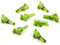 Logbuch-Verlag 8 kleine Frosch Deko Klammern Silvester Clips 4,5 cm Glücksbringer Dekoklammer lustiges Bastelzubehör grün