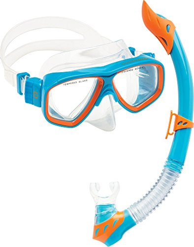 Cressi Rocks Kids Combo, Blue/Orange