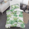 HOMHOMHA Palm Leaf Single Duvet Cover Set Green Bedding Set with Pillowcase for Kids Adults, Tropical Leaves Plants Single Bedding 2pc Bedspread Palm Leaf Bed Set,135X200cm