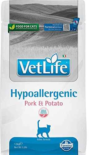 Farmina, Vet Life Hypoallergenic, Pork e Potato Gatto Adult, 1,5kg