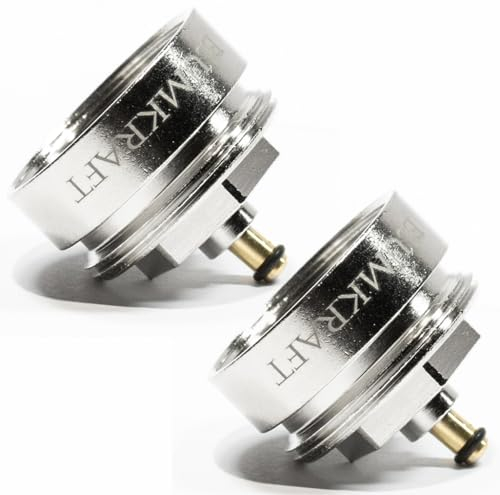BLUMKRAFT Set di 2 adattatori per radiatori compatibili con COMAP/SAR / M28 x1.5 femmina a termostato/testa termostatica M30 x 1.5 maschio M28-M30 M28F-M30M