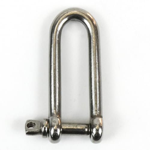 DAUMLINK® 2 grilletes redondos largos, material acero inoxidable A4/Aisi 316 (2 unidades), conector de cadenas o tampones a ojales (4 mm)