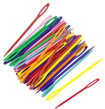 CHROMACRAFT 60 Uds Agujas De Coser Coloridas Agujas De Enhebrar De Plástico Herramientas De Tejer DIY Herramientas para Coser A Mano Accesorios De Costura De Ropa