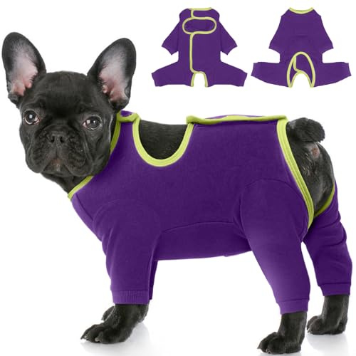 IECOii Hundbody efter oper, husdjur Recovery Suit hund medicinsk skjorta, hundbody efter kastration hane, andningsbar kropp för hundar efter användning, anti-sårläckage av Op Body hund, lila, XS