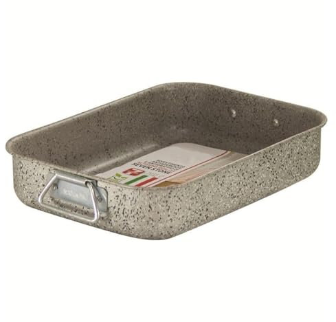 OISE ART STORE Trade Shop - Rostiera Teglia Lasagnera Antiaderente AntiGraffio No Pfoa 25-30-35 Cm con Maniglie - -25 Cm -