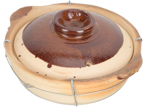 VERDANVERSE Cazuela De Barro Con Asa Única Para Estofado Casero Superficie Antiadherente Distribución Uniforme Del Calor Utensilio De Cocina Tradicional Para Guisos y Arroz