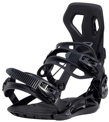 SP Bindings Snowboard Bindung Base + Black | Größe L | Farbe: Schwarz | Patentiertes FASTEC System | Hybrid mit Fast Entry + Strap in | Performance + Comfort | Für Damen & Herren