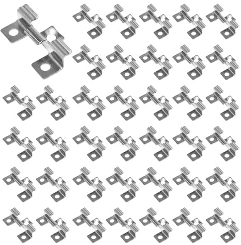 Dagran 150 Pezzi Clip in Wpc 7,5 mm Inox Clip di Fissaggi per Pavimenti in Composito Clips per Terrazze in Acciaio Fissaggio Nascosto Clips Area di Serraggio 7,5 mm, Argento