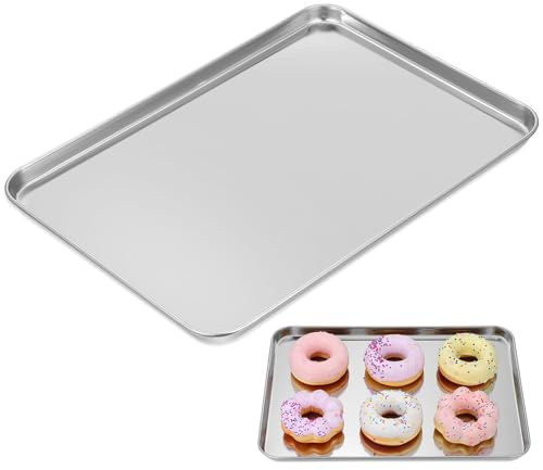 TOYANDONA Rechteckiger Edelstahl Snackteller 35X25cm Flaches Serviertablett für Bbq und Desserts Leicht zu Reinigen Geeignet für Outdoor und Küche