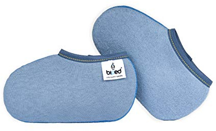 biped chaussettes pour bottes d’enfants ZWERGPINGUIN - chaussettes pour bottes en caoutchouc en rouge ou bleu - chaussettes pour ski et patins à glace z2742(bleu-29-30)