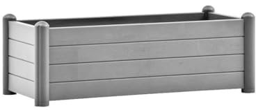 Stefanplast FIORIERA Vaso Cassetta Rettangolare Italia 100CM Stone Grey per Fiori Balcone