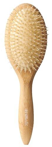 The Hair Edit Glossifier Boar Bristle Bamboo Brush, Hairbrush for Women, Bamboo Finishing Brush for Smooth Shine & Taming Flyaways, Distributes Natural Oils, Lightweight Eco-Friendly, All Hair Types