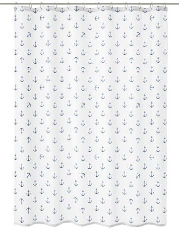 Kleine Wolke Anchor Duschvorhang TXT Dunkelblau, 240x180 cm