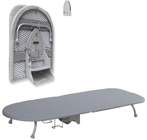 Planche à Repasser Pliable avec Stockage-Fer Table Repassage de Voyage Coton Housse Peu Encombrante