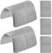 Foppla 5Pcs Sofa Armrest Cover with Side Storage Pockets Lambswool Sofa Arm Protector Non Slip Sofa Headrest Cover Machine Washable Recliner Chair Arm Cover for Recliner Chair Sofa Pets(grey)