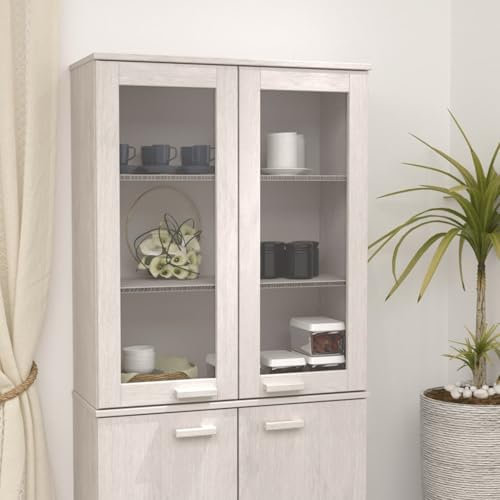 ShGaxin Mueble Superior de aparador, Aparador Cocina, Aparadores para Salon, Mueble Salon, Mueble Cafetera, Mueble Buffet, Alacenas Y Vitrinas, Madera Blanco 85x35x100 cm