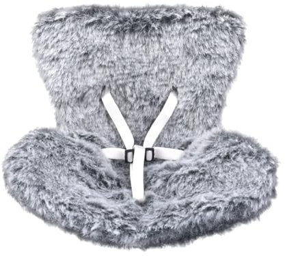 Siège Auto pour Poupées, Coussin Doux Peluche Moelleuse Clip Grille Aération Canapé Décoratif Décor Bureau Exposer Poupées Accessoires Voiture pour Collectionneurs (Gris Régulier)