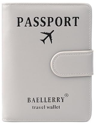 BUBEFSKD Elegante copertura per passaporto per coppia di sposi, porta carte di credito, regalo di nozze, per matrimoni e passaporto, grigio, Mass Beauty