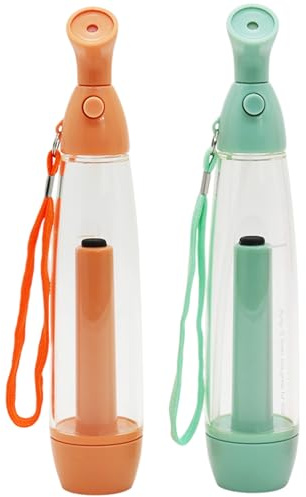 2 botellas pulverizadoras de agua manuales recargables, pulverizadores de plástico portátiles para refrescar la cara y el cuerpo, pequeña botella pulverizadora de viaje