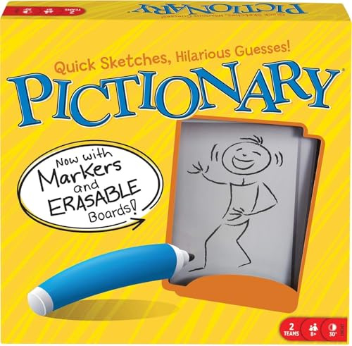 Mattel Pictionary Classic Word Game for All Ages 7+