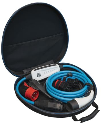 NRGkick 32A 7.5m Set Optimal / mobile Wallbox ohne Installation / Ladegerät für Elektrofahrzeuge / inkl. 32A 5Pol, 16A 5Pol, 16A 3Pol, Typ E+F “Schuko” 13A (EU) und Transporttasche