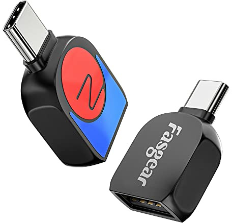 Fasgear USB C to USB Adapter for Macbook Samsung: 2 Pack 10Gbps Data Snyc Type C Male to USB 3.1 Female Adapter Compatible with Galaxy S21|M1 iMac & Other USB-C or Thunderbolt 3 Devices (2 Black)