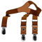 bugatti-Hosenträger 25 mm unifarben Lederr-Rückenteil Clips Gr.120 11-cognac