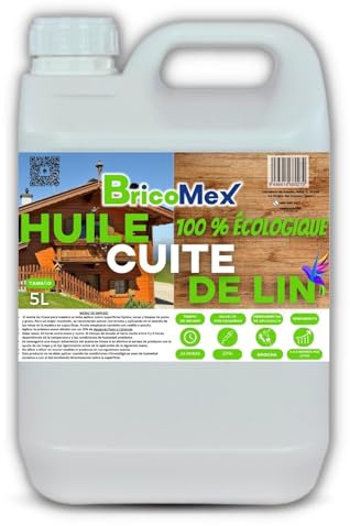Huile de lin cuite | 100% écologique | Nutrition | Protection (5 litres)