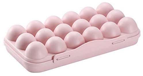 Bkazwe Eierbox für 18 Eier, Kunststoff BPA-frei, Stapelbar, Eier-Aufbewahrung für Kühlschrank, Eierbehälter (B, One Size)