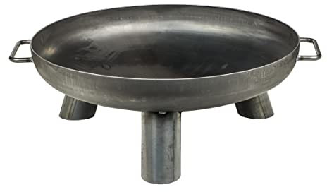 Brasero – Hauteur 25 cm – Brasero noir massif et décoratif – Brasero pour le jardin, la terrasse ou le camping (diamètre 75 cm)