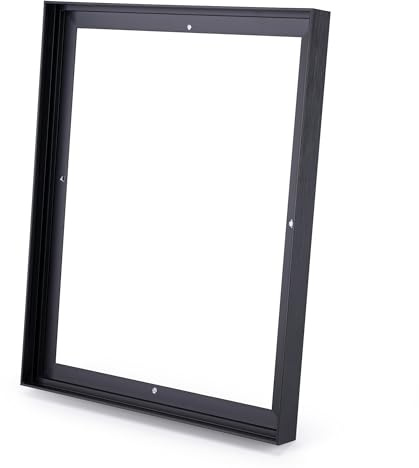 VAREIHNAZ DIY Metal Floating Frame with 1.5 Deep,Canvas Frames,Frame for Oil Paintings Canvas Floater Frames for Home Decor(Black,24x36)
