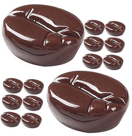 Kisangel 25pcs Simulated Coffee Beans Artificial Bean Models for Diy Craft Decor Faux for Restaurant Prop and Home Decoration