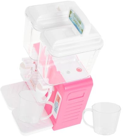 Didiseaon Mini Water Dispenser Toy for Kids, Small Pink Pretend Water Dispenser Educational Plaything for Role Playing and Summer Drink Fun